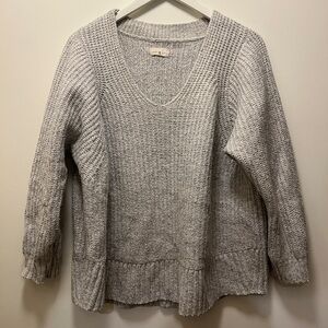Cozy Gray V-Neck Sweater